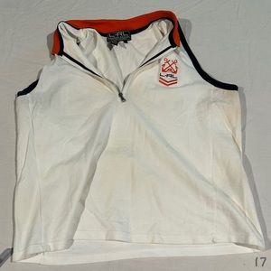 White zip up tennis vest | Lauren Active Ralph Lauren | Large